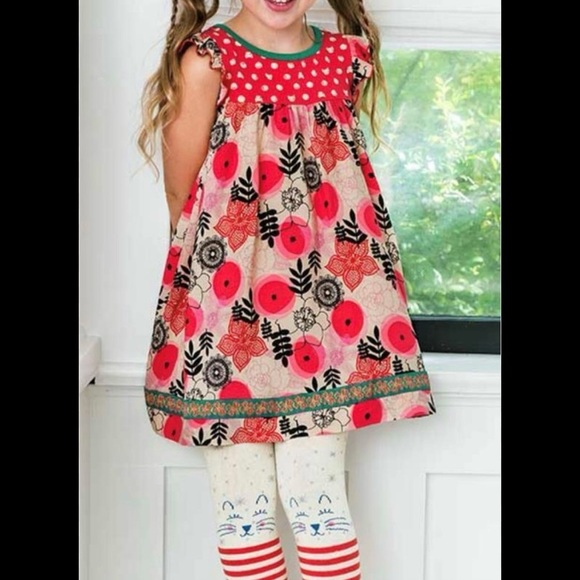 Matilda Jane Glad Tidings Dress Size 8 Girls Cat Christmas Holiday - Picture 7 of 7